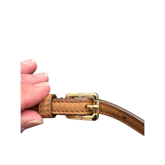 Tory Burch Womens Brown Pebbled Leather Crossbody Handbag SKU 8635 - Picture 12 of 16